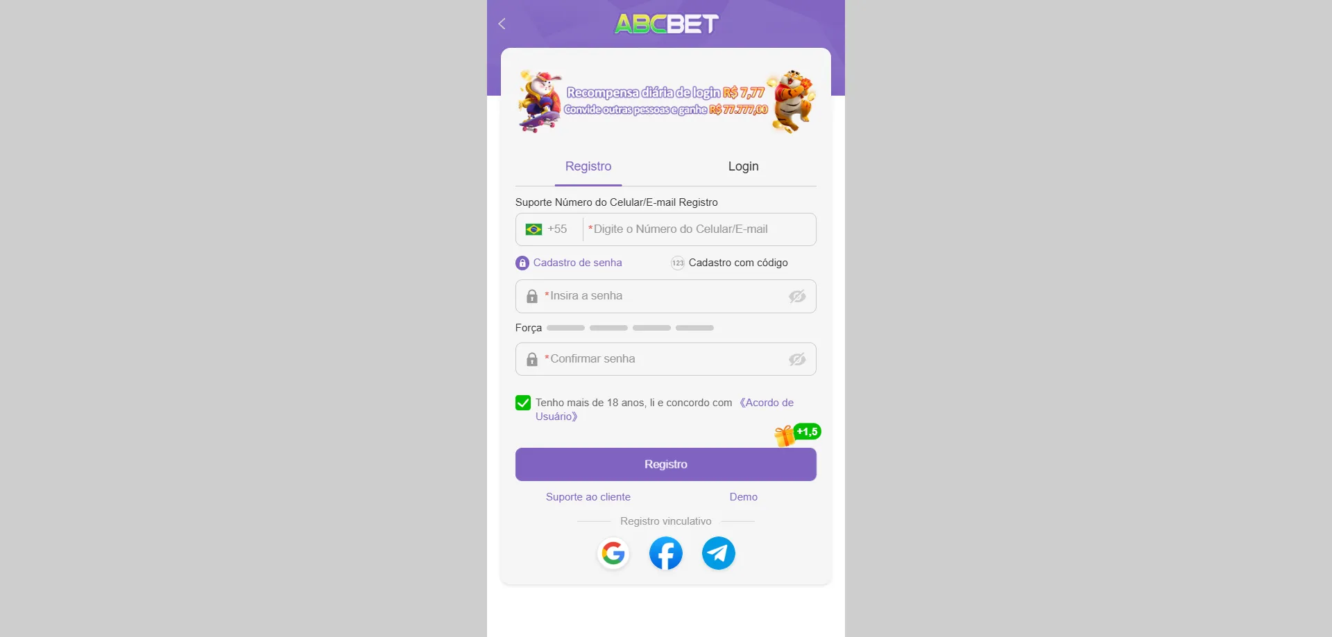 Cadastro na plataforma Abcbet Casino — passo a passo para novos jogadores